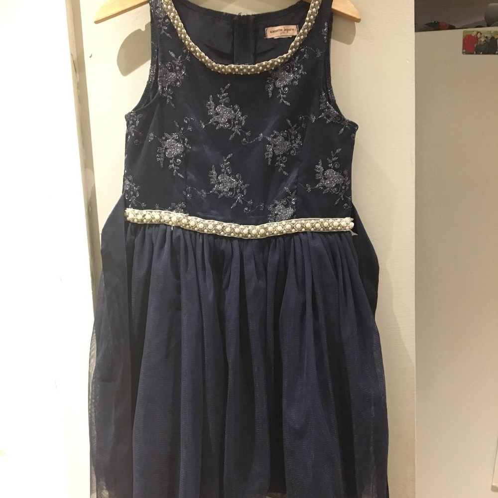 Navy special occasion dress by Nannette Lepore